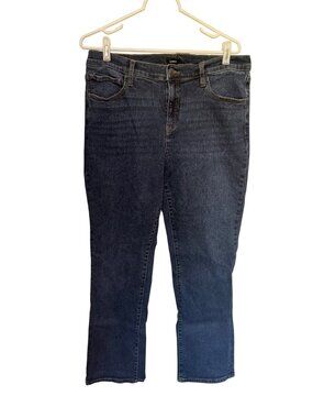 Express Denim Jeans Dark Blue Straight Leg Womans 16